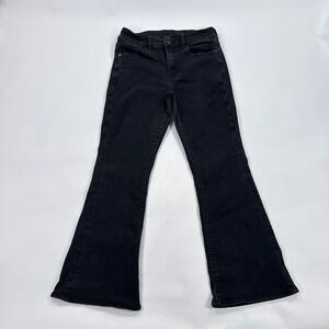 American Eagle Womens Jeans 4 Black Hi-Rise Artist Flare Next Level Stretch Boho